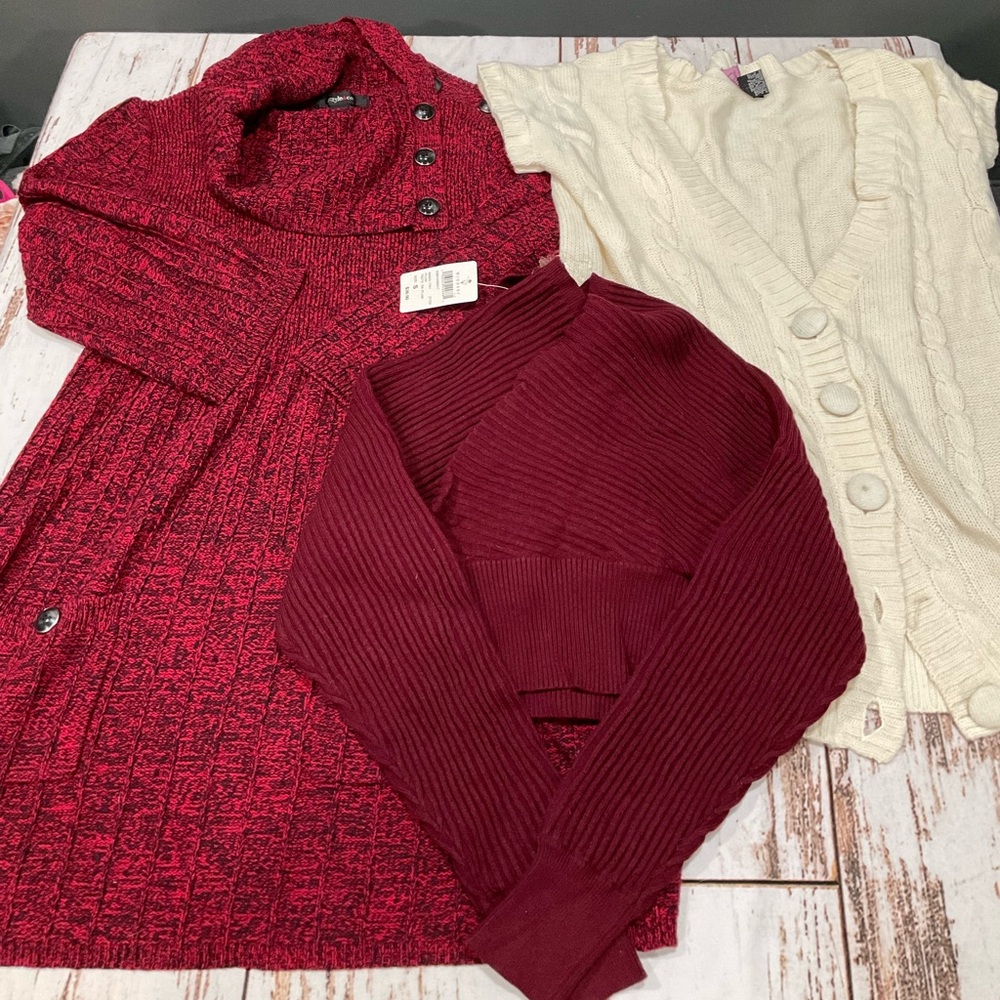 NWT WINSOR TOP, STYLE & CO SWEATER DRESS‎ AND SWEATER BY QUESTIONS